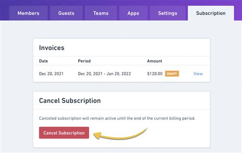 mega how to cancel subscription